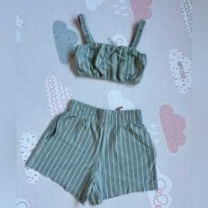 NWT Madewell Cropped top and shorts Set